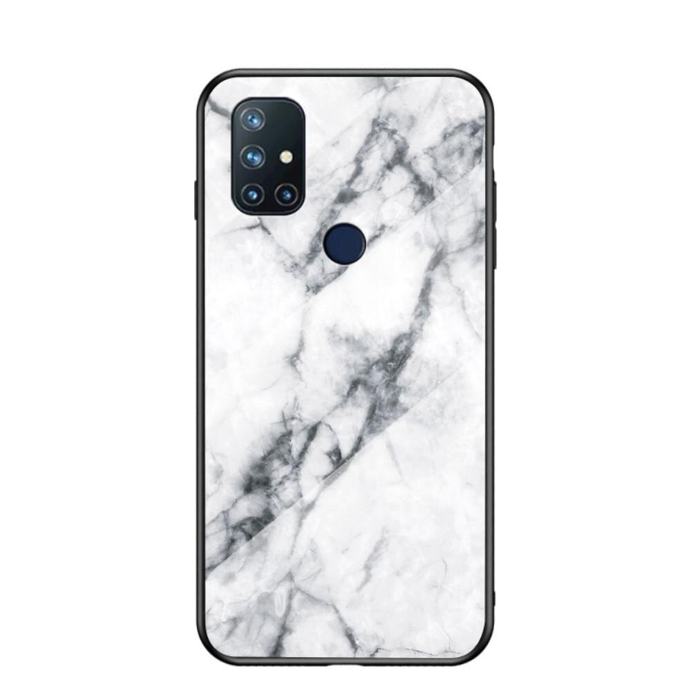 OnePlus Nord N10 5G Hülle aus gehärtetem Glas White Marble