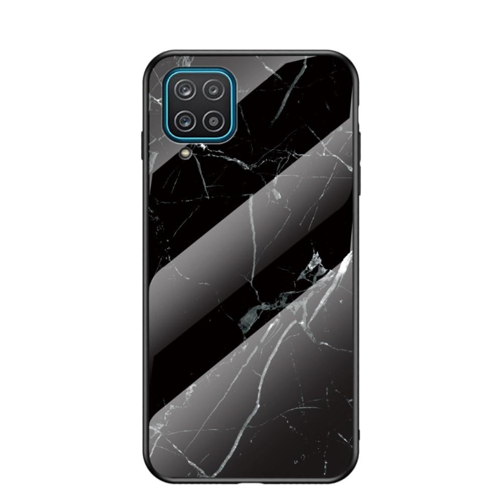 Samsung Galaxy A12 5G Hülle aus gehärtetem Glas Black Marble