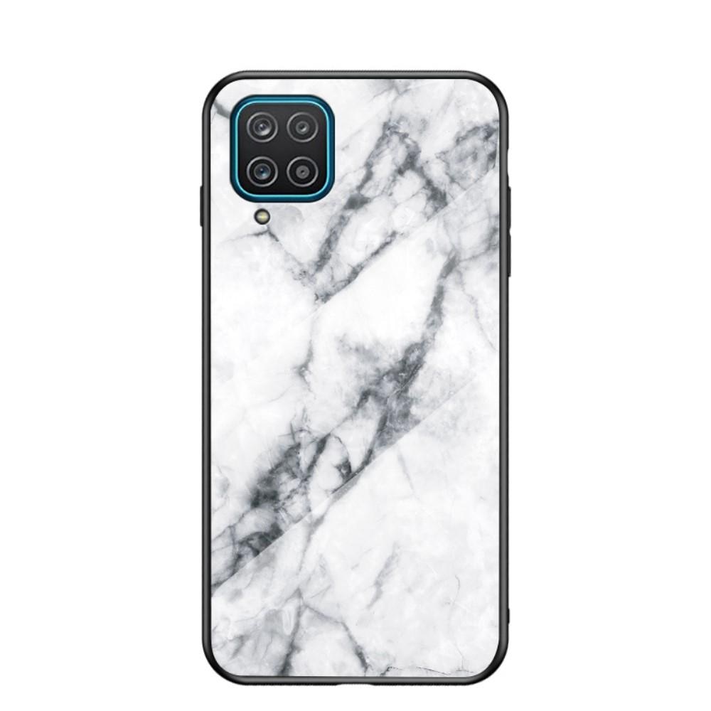 Samsung Galaxy A12 5G Hülle aus gehärtetem Glas White Marble