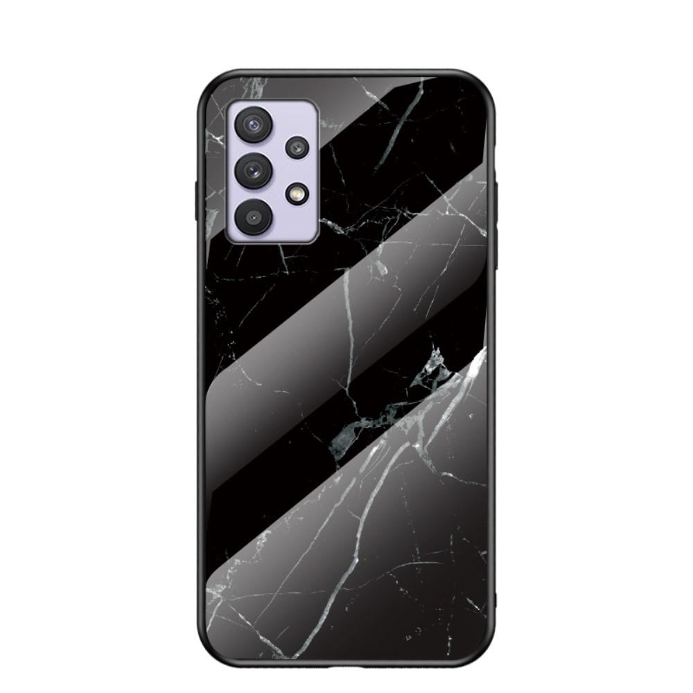 Samsung Galaxy A32 5G Hülle aus gehärtetem Glas Black Marble