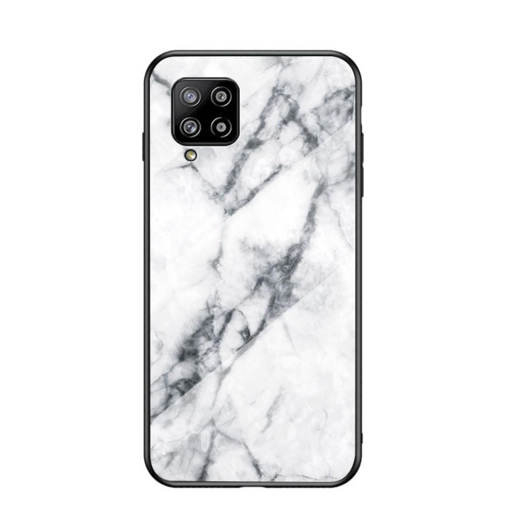 Samsung Galaxy A42 Hülle Gehärtetem Glas White Marble