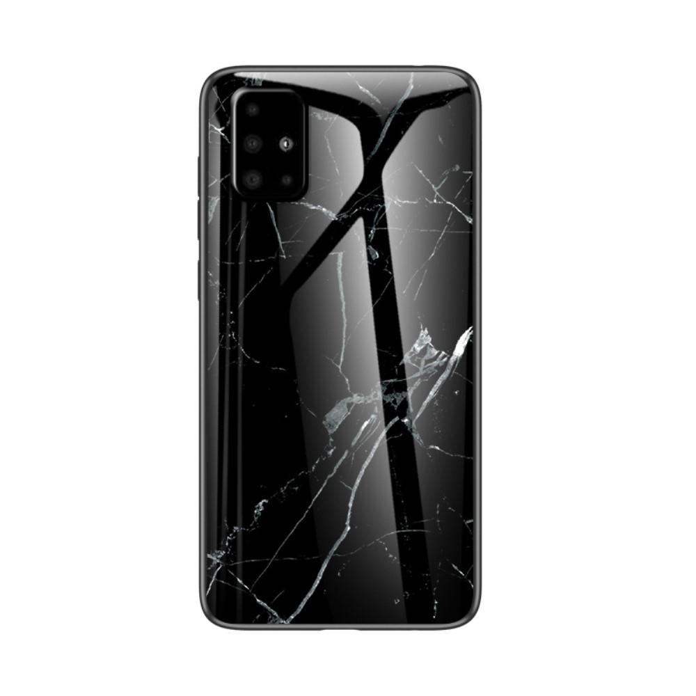 Samsung Galaxy A51 Hülle aus gehärtetem Glas Black Marble