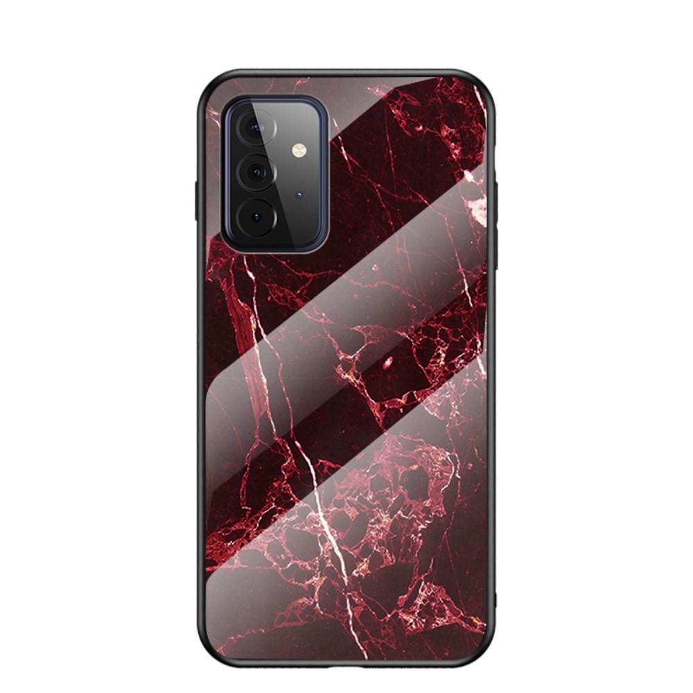 Samsung Galaxy A72 5G Hülle Gehärtetem Glas Red Marble