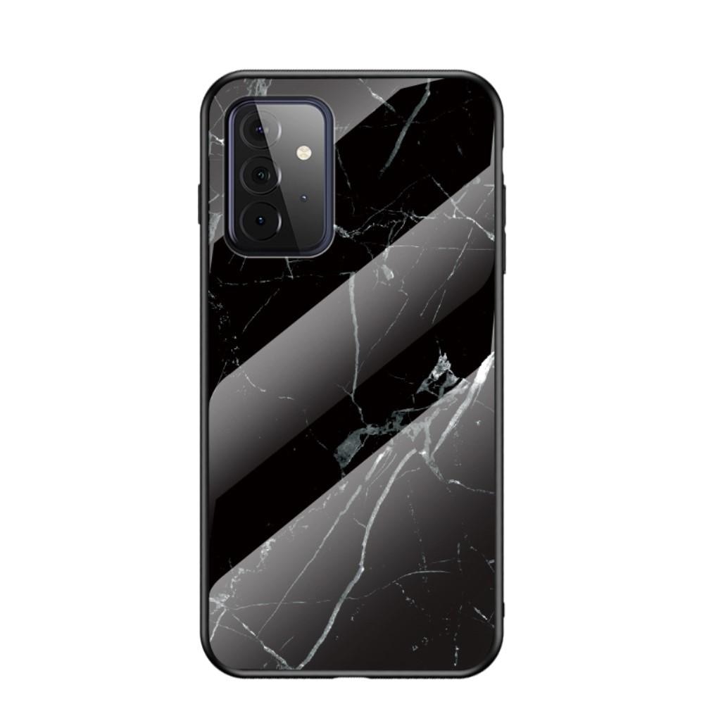 Samsung Galaxy A72 5G Hülle aus gehärtetem Glas Black Marble