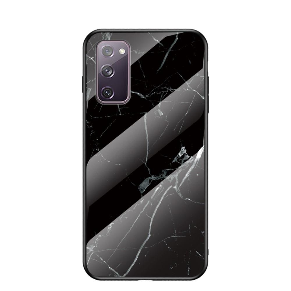 Samsung Galaxy S20 FE Hülle aus gehärtetem Glas Black Marble