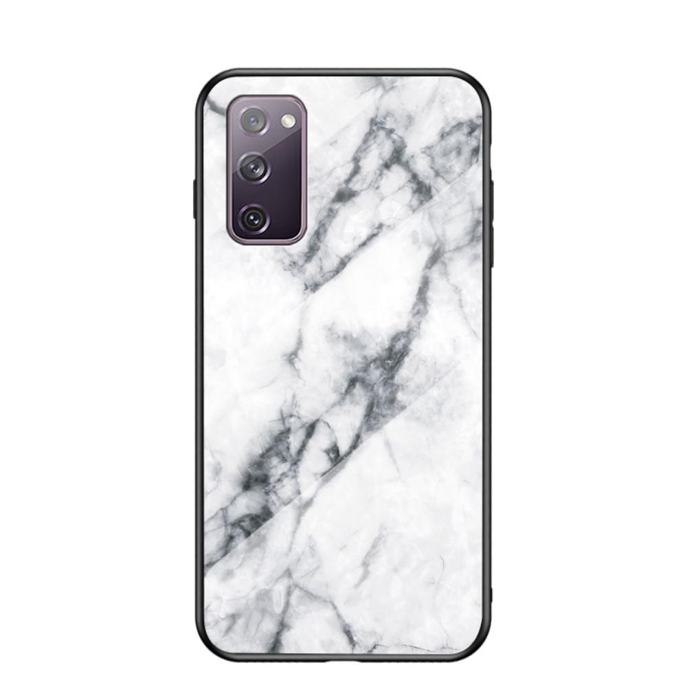 Samsung Galaxy S20 FE Hülle Gehärtetem Glas White Marble