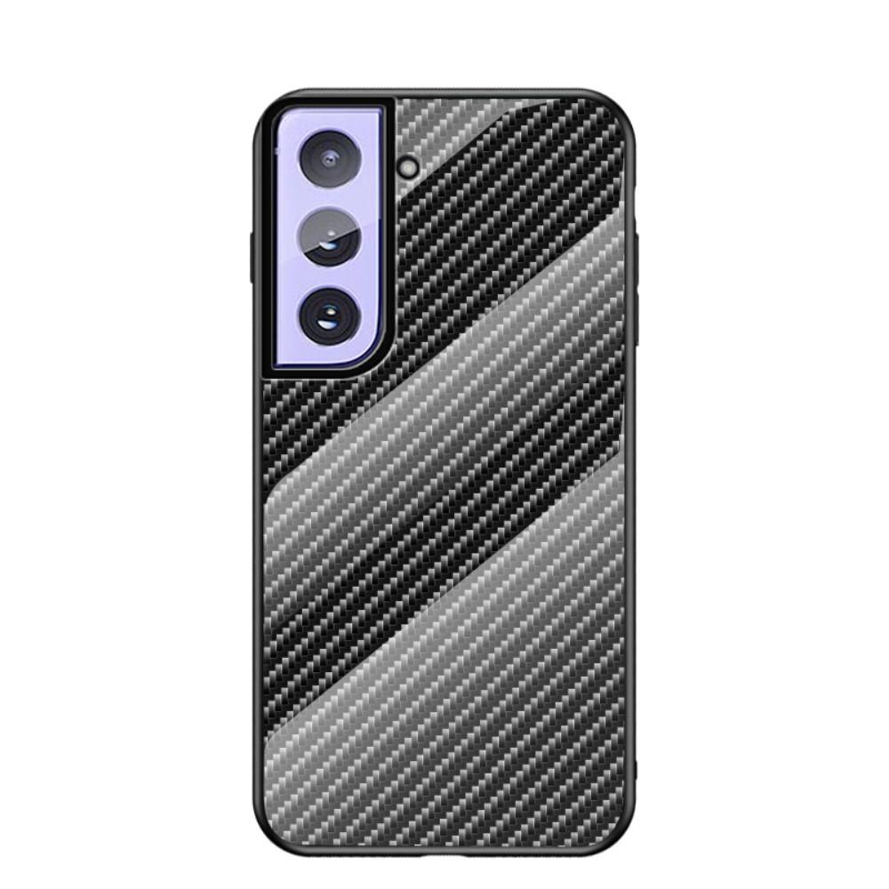 Samsung Galaxy S21 Plus Hülle aus gehärtetem Glas Carbon Fiber