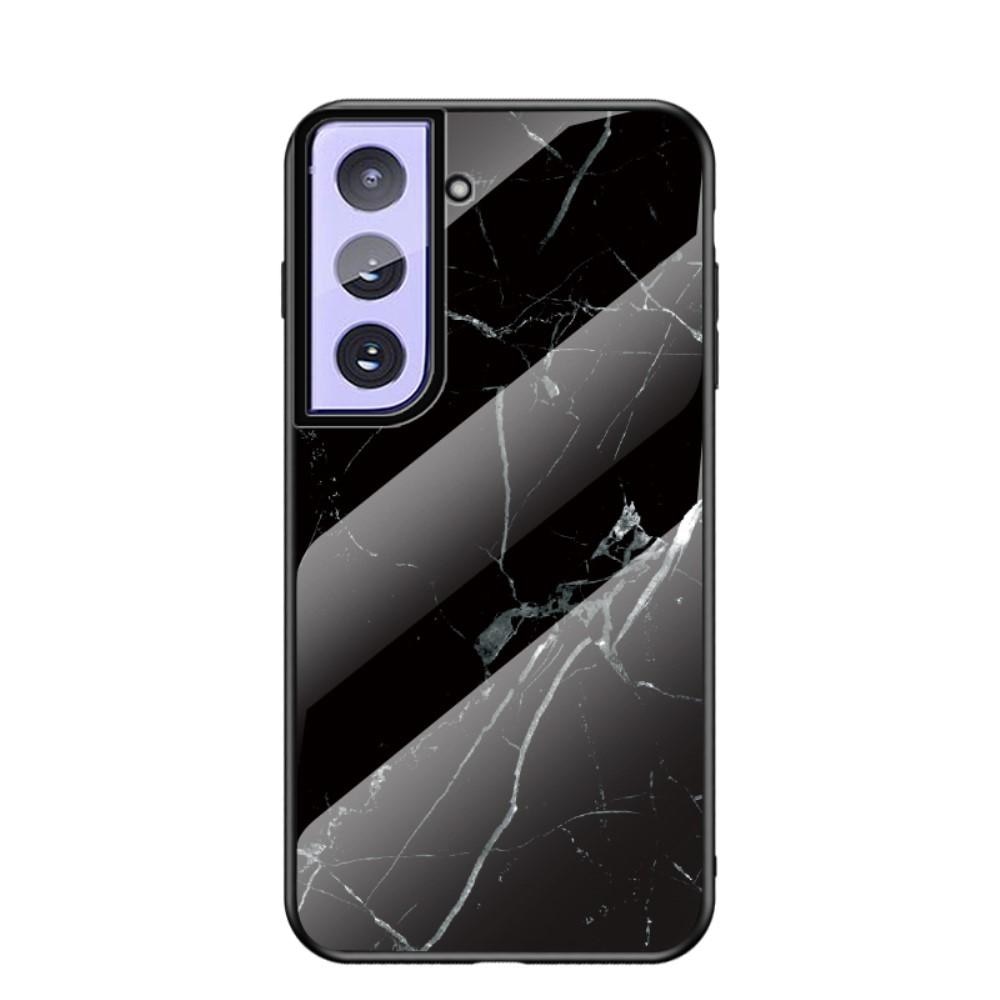 Samsung Galaxy S21 Hülle aus gehärtetem Glas Black Marble