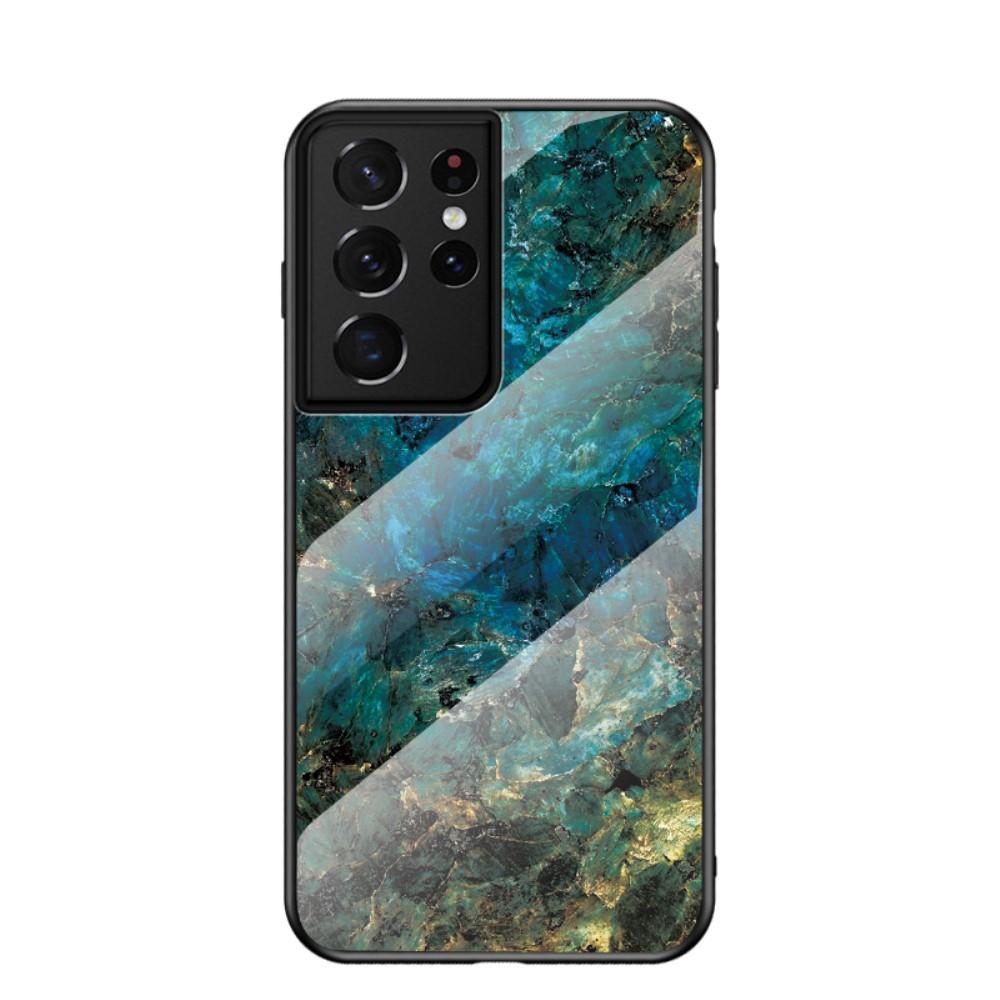Samsung Galaxy S21 Ultra Hülle Gehärtetem Glas Emerald