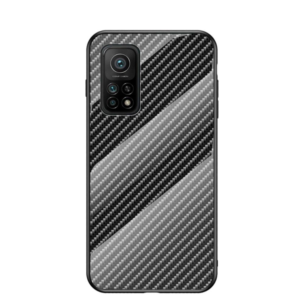 Xiaomi Mi 10T/10T Pro Hülle Gehärtetem Glas Carbon Fiber