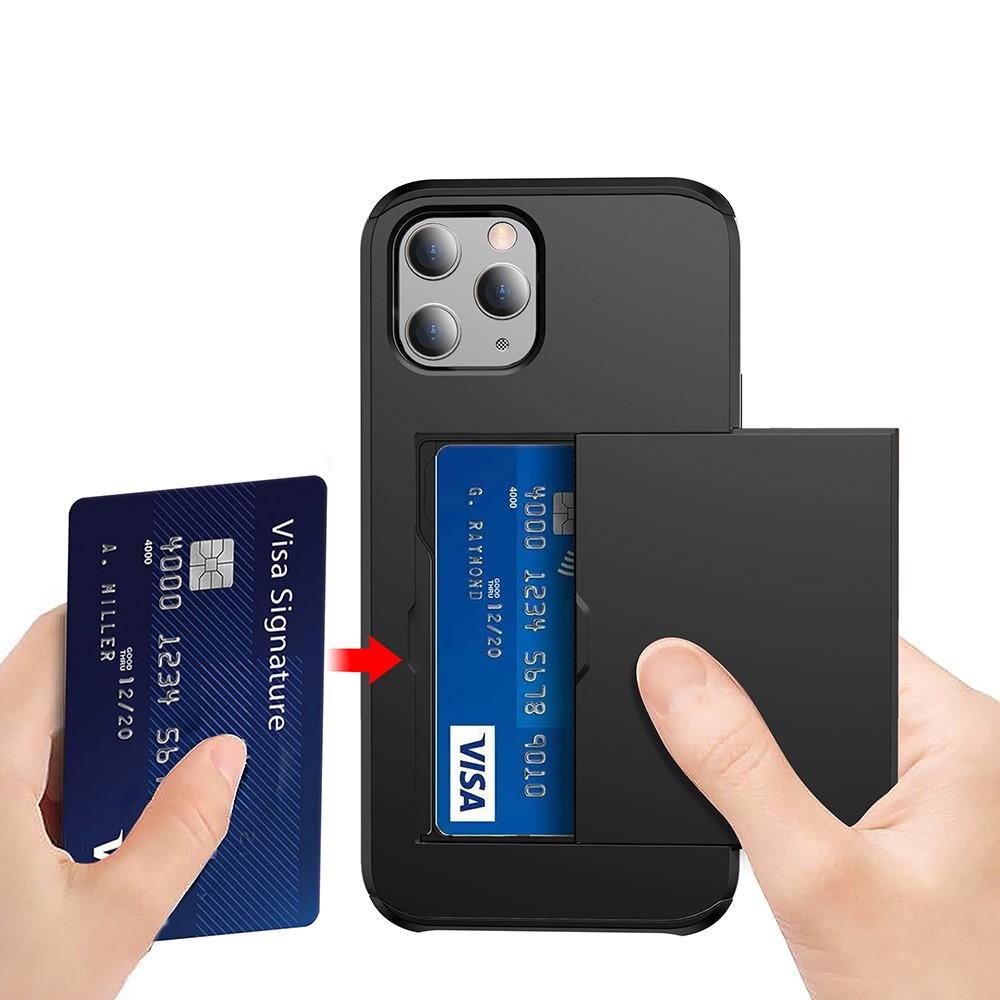 iPhone 12 Mini Handyhülle mit Kartenhalter Schwarz