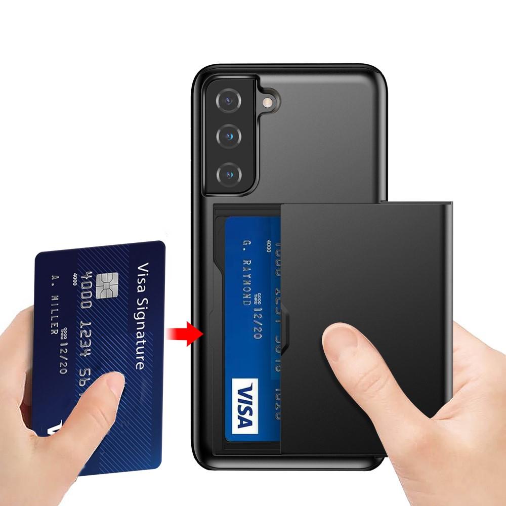 Samsung Galaxy S21 Plus Handyhülle mit Kartenhalter Schwarz