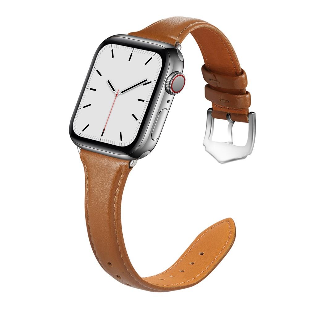 Apple Watch SE 40mm Slim Lederarmband cognac