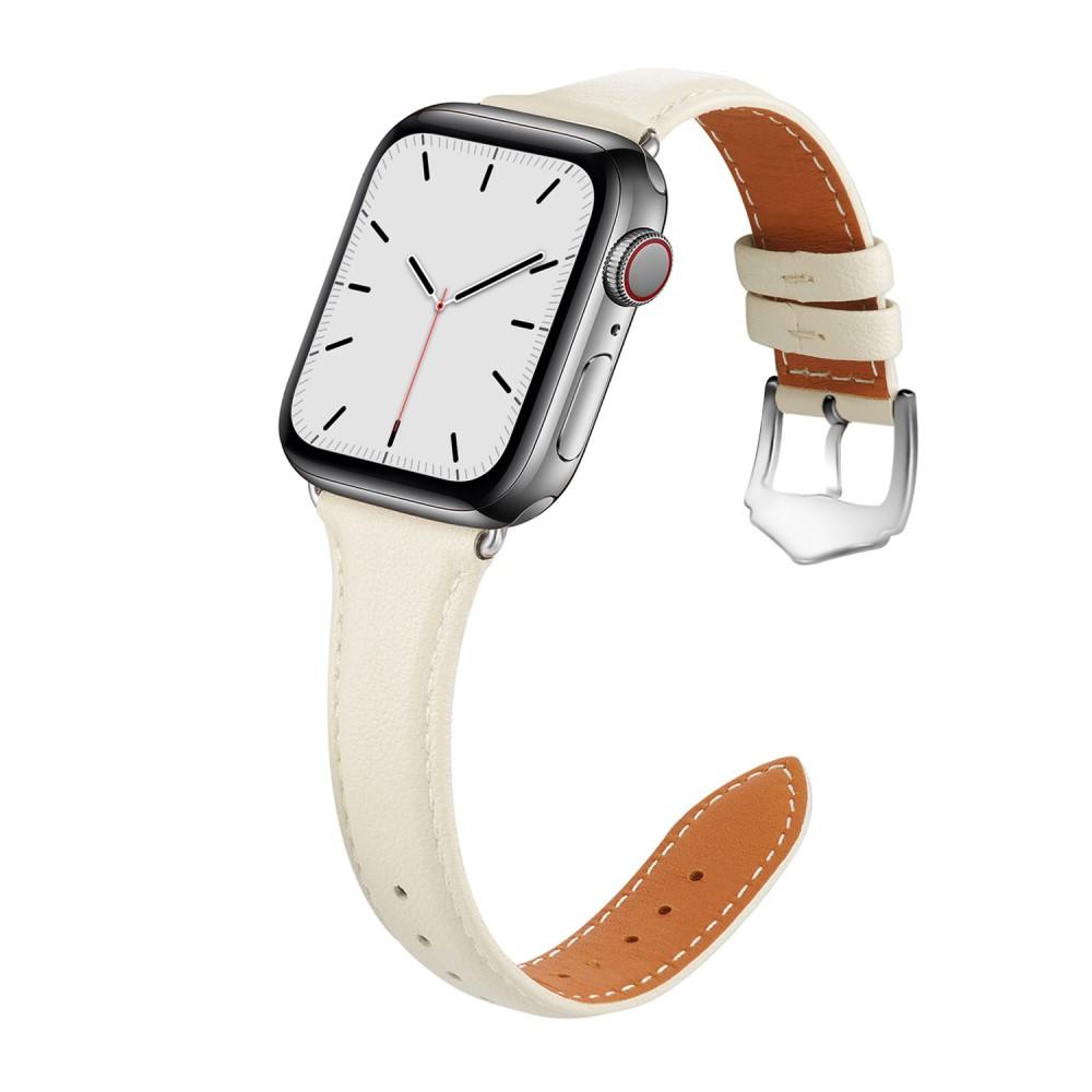 Apple Watch 41mm Series 9 Slim Lederarmband beige