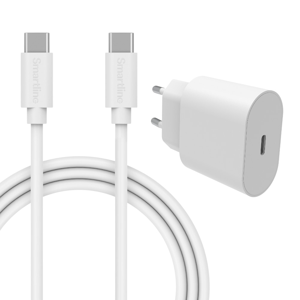 Zwei-in-eins-Ladegerät für Xiaomi-Handys -  2m-Kabel und Wandladegerät USB-C - Smartline