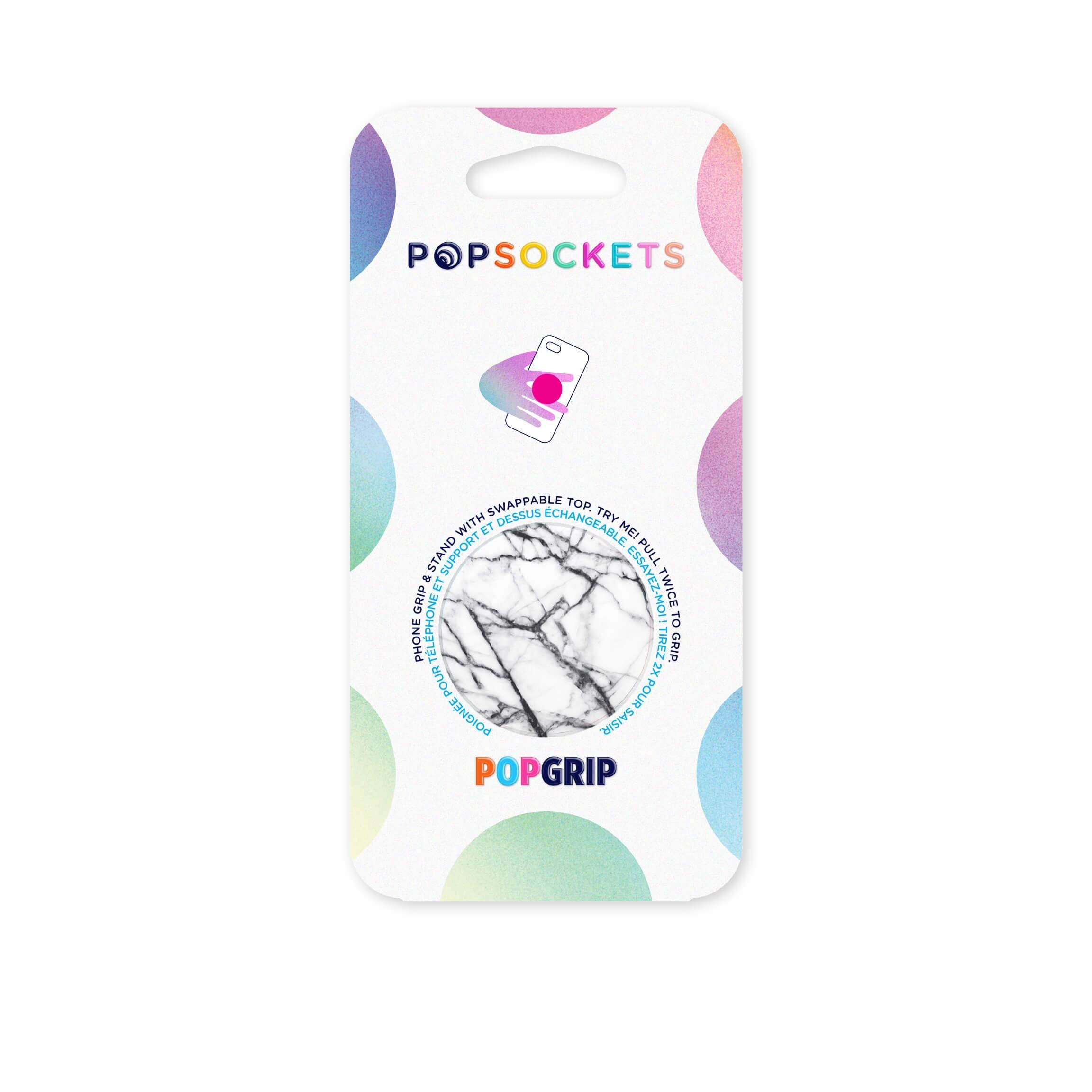 PopGrip-Halter / Ständer Abnehmbare Oberseite Dove White Marble