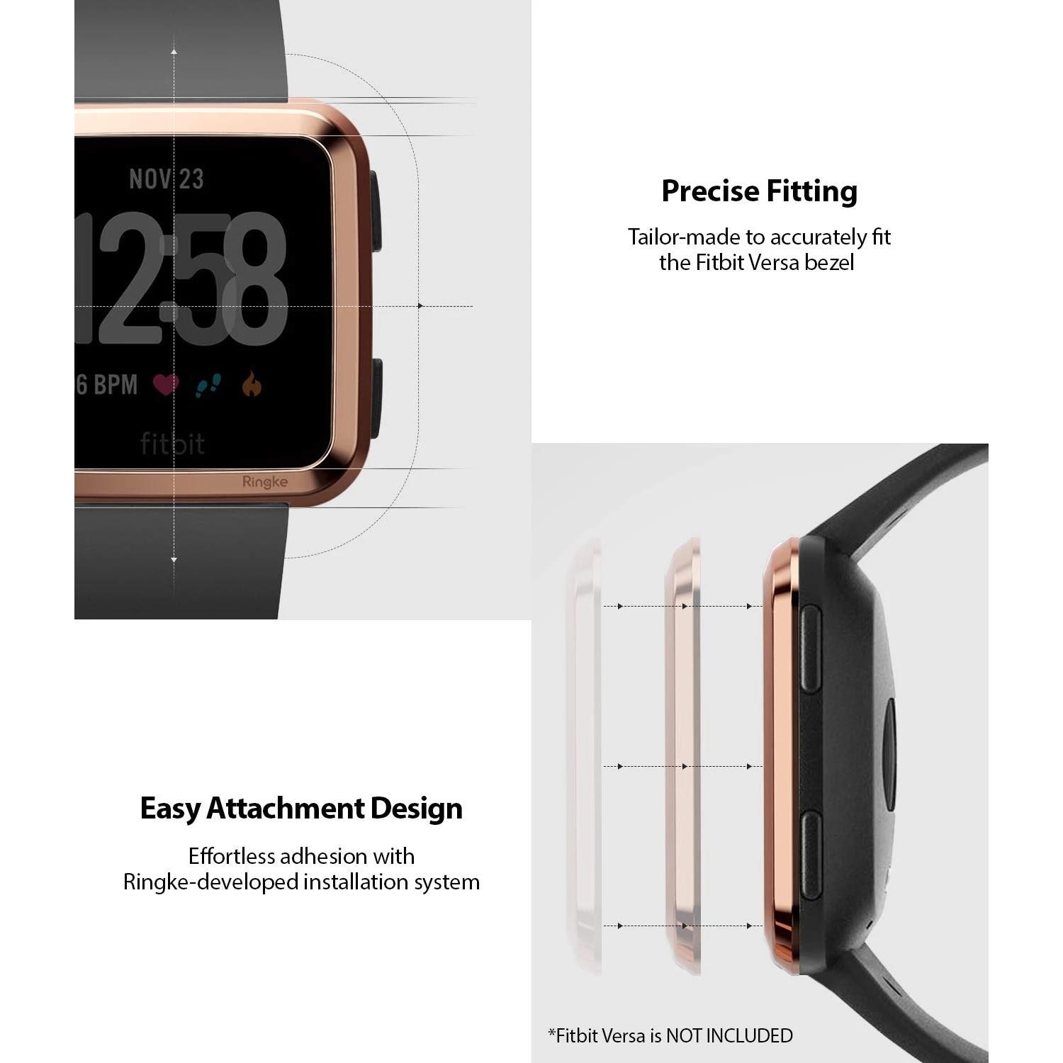 Bezel Styling Fitbit Versa Pink Gold