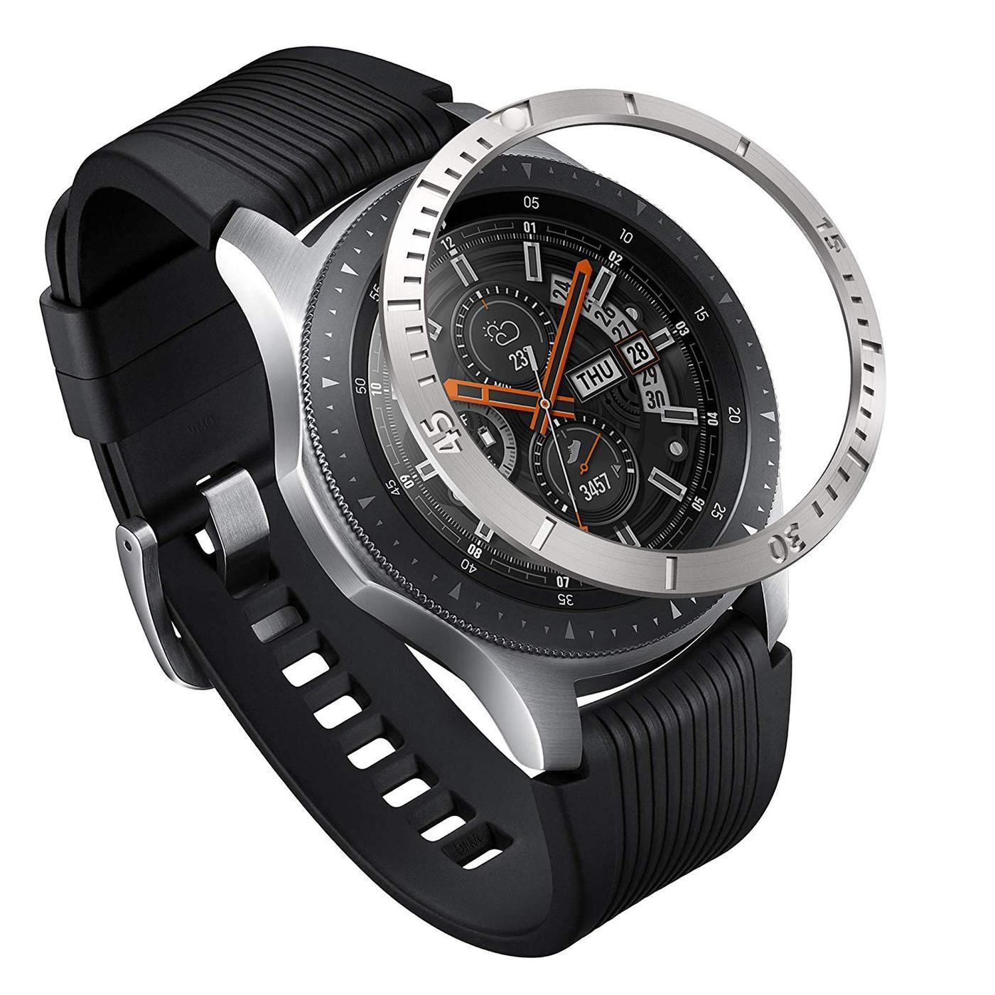 Bezel Styling Samsung Galaxy Watch 46mm/Gear S3 Silber