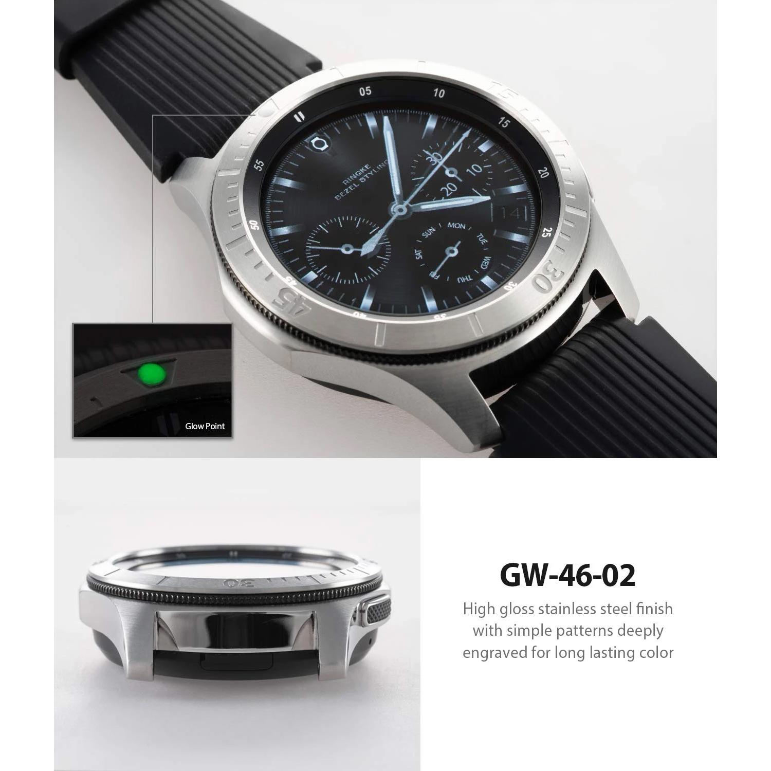 Bezel Styling Samsung Galaxy Watch 46mm/Gear S3 Silber