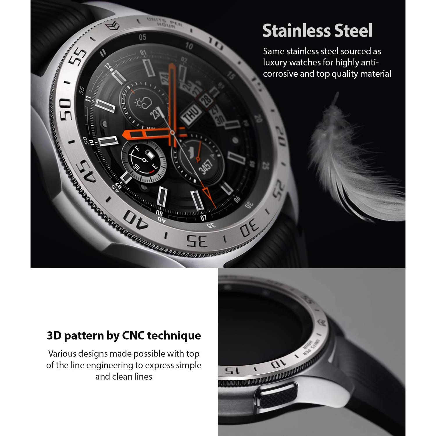 Bezel Styling Samsung Galaxy Watch 46mm Silber