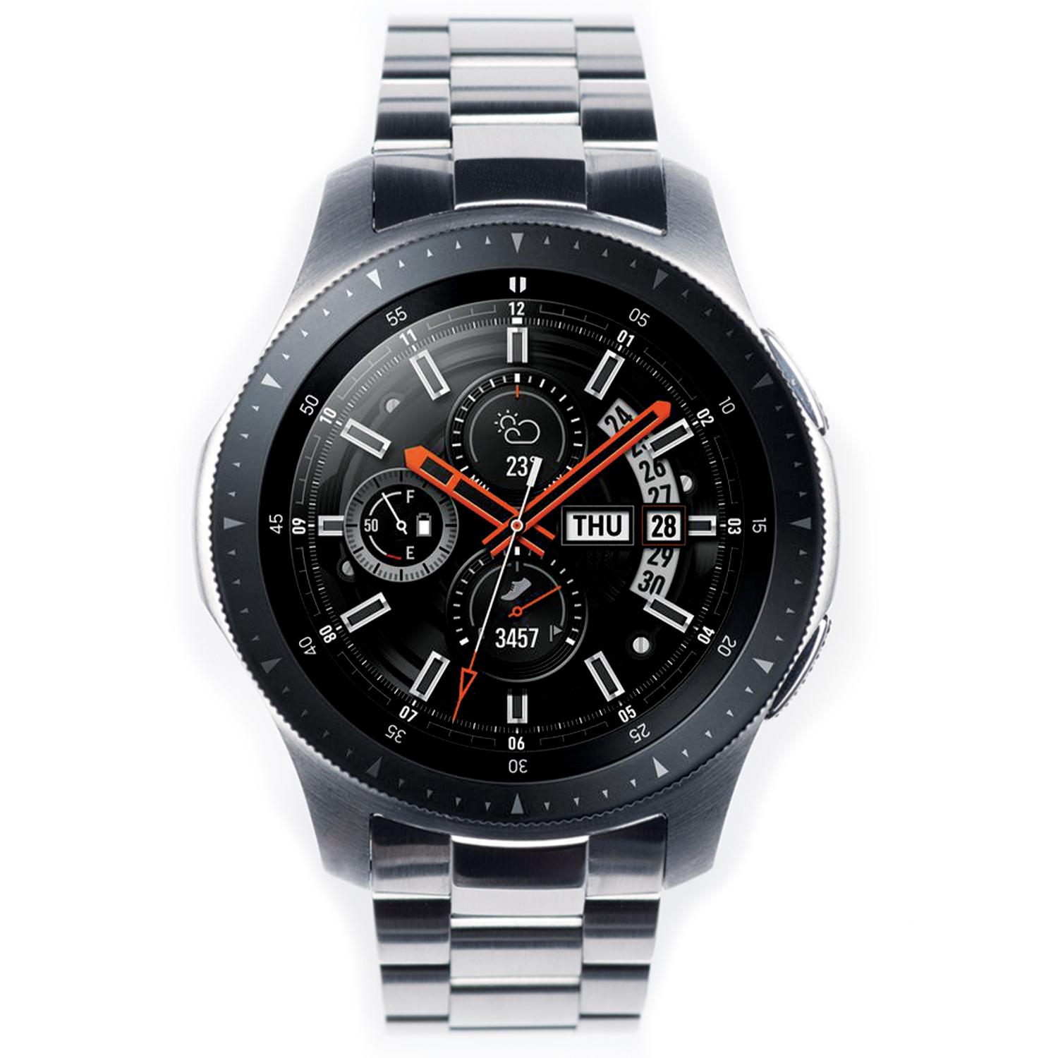 Metal One Armband Samsung Galaxy Watch 46mm Silber