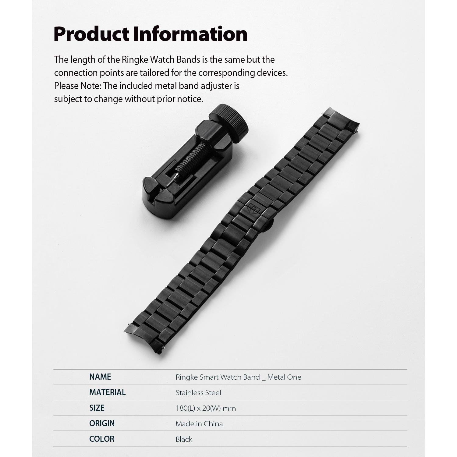 Metal One Armband Samsung Galaxy Watch Active 2 44mm Black