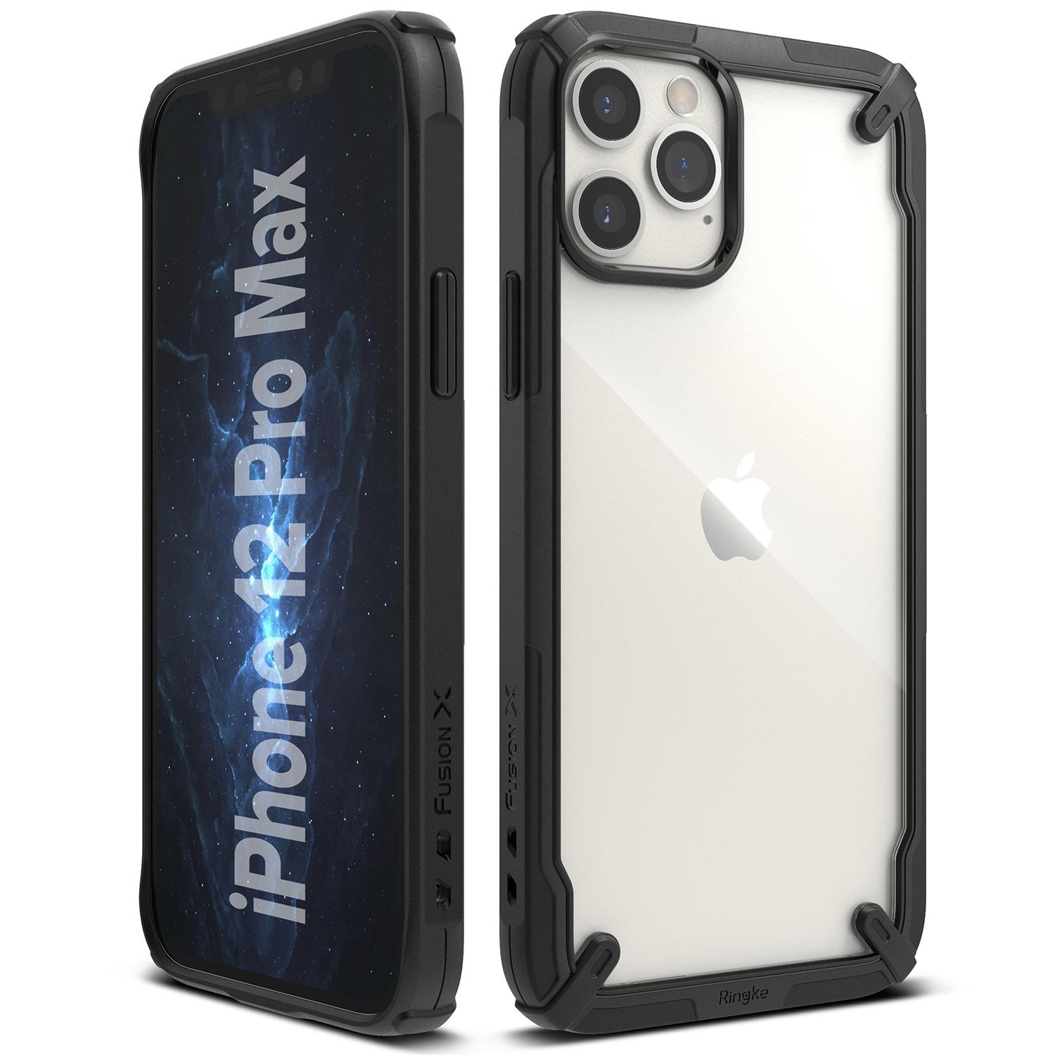 Fusion X Case iPhone 12 Pro Max Schwarz
