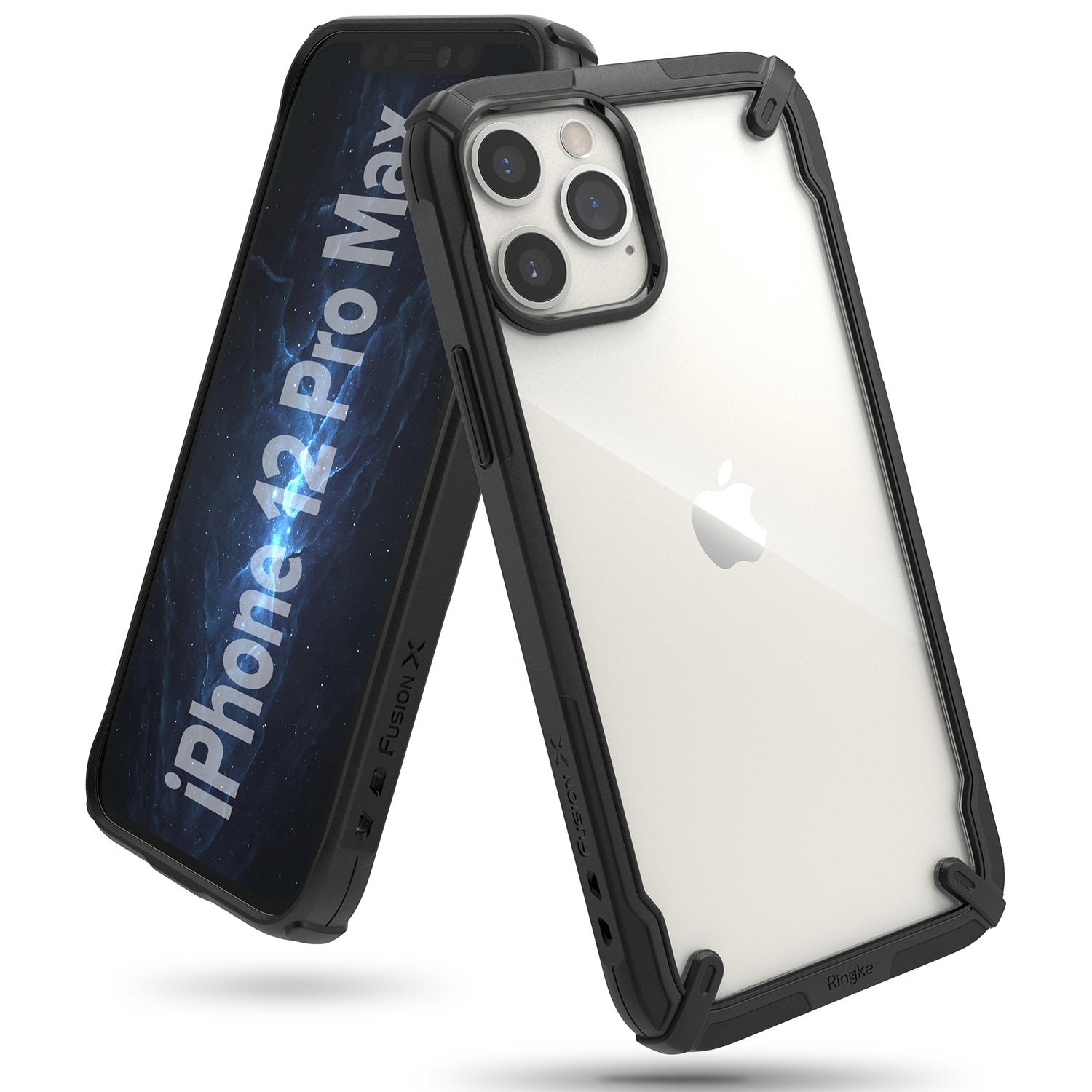 Fusion X Case iPhone 12 Pro Max Schwarz