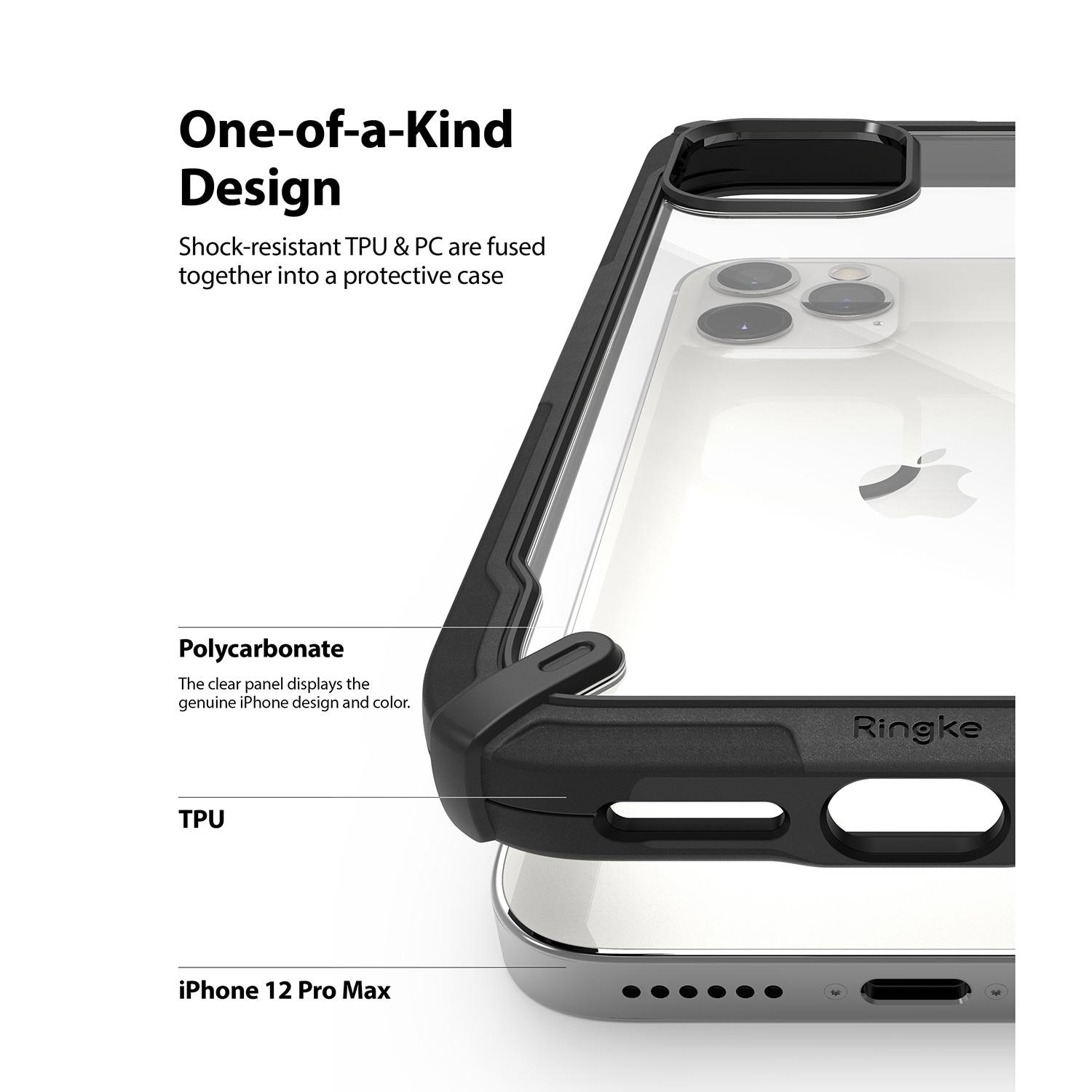 Fusion X Case iPhone 12 Pro Max Schwarz