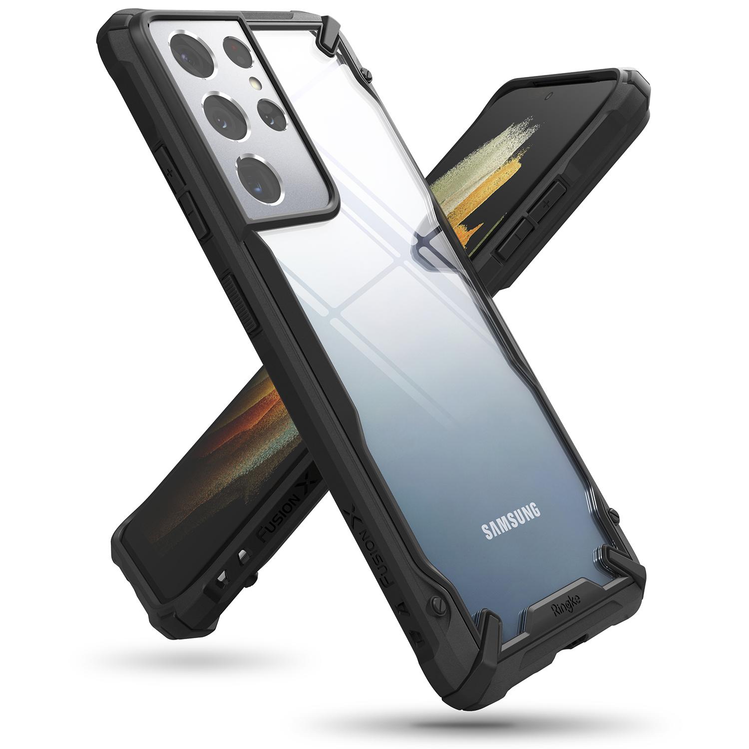 Fusion X Case Samsung Galaxy S21 Ultra Schwarz