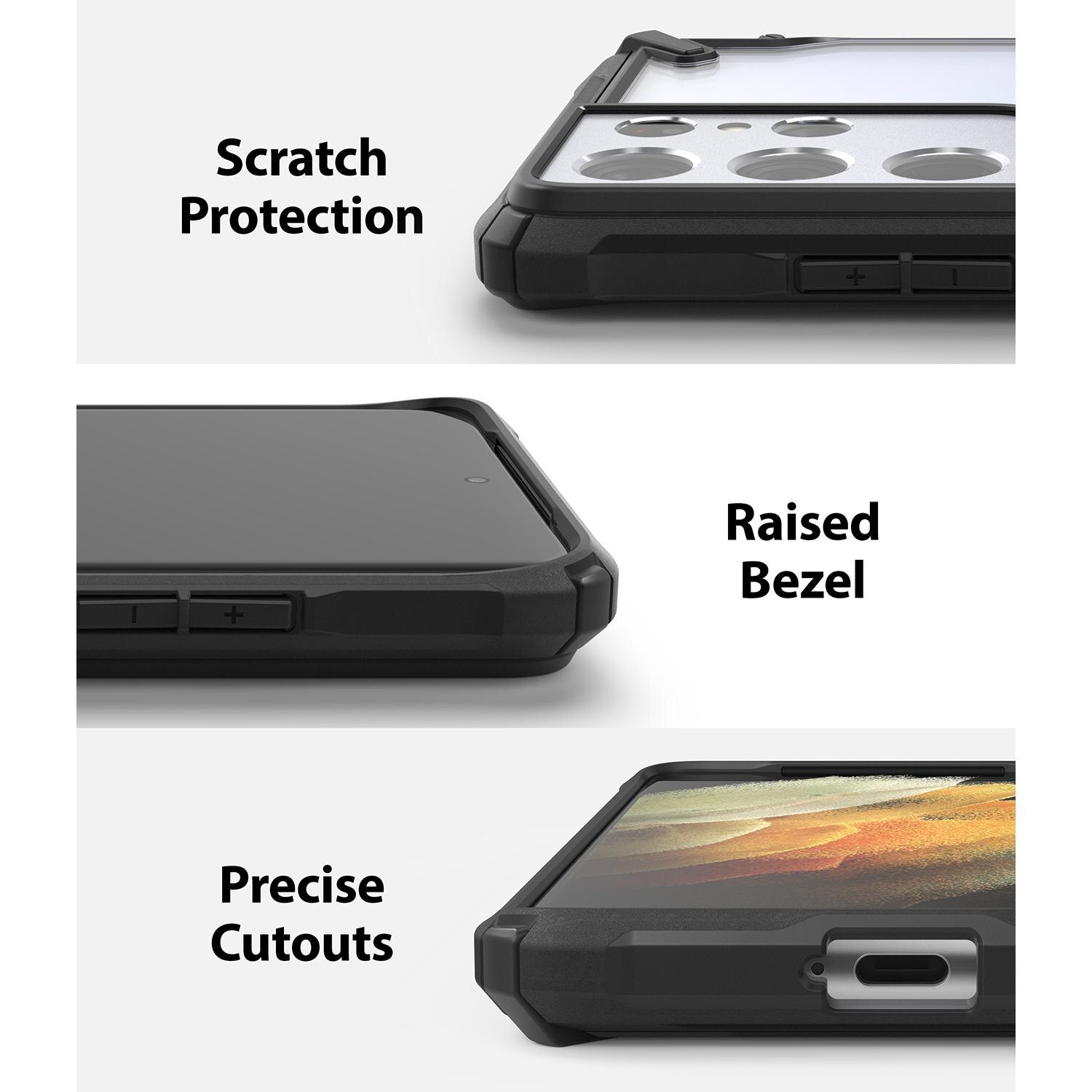 Fusion X Case Samsung Galaxy S21 Ultra Schwarz