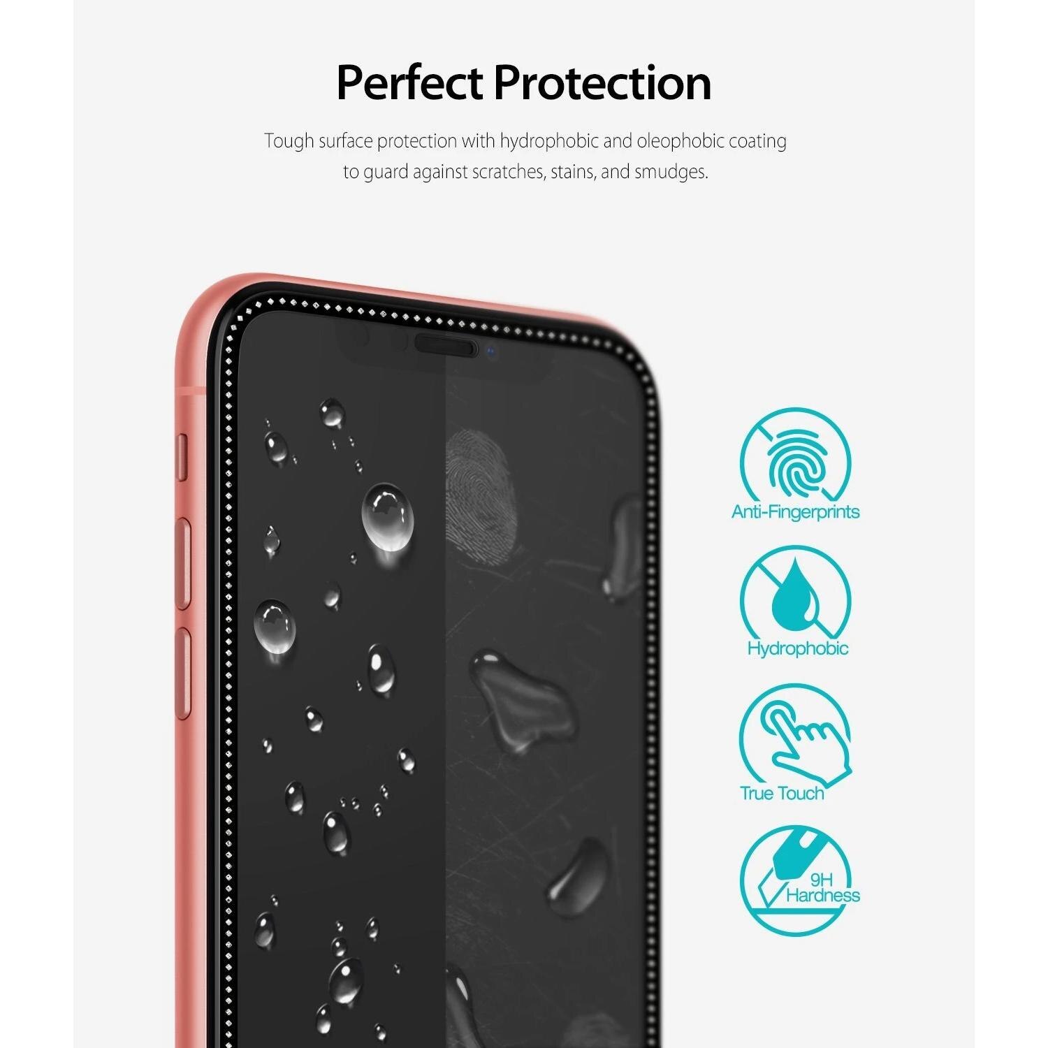 Invisible Defender Glass Jewel Edition iPhone 11/XR Schwarz