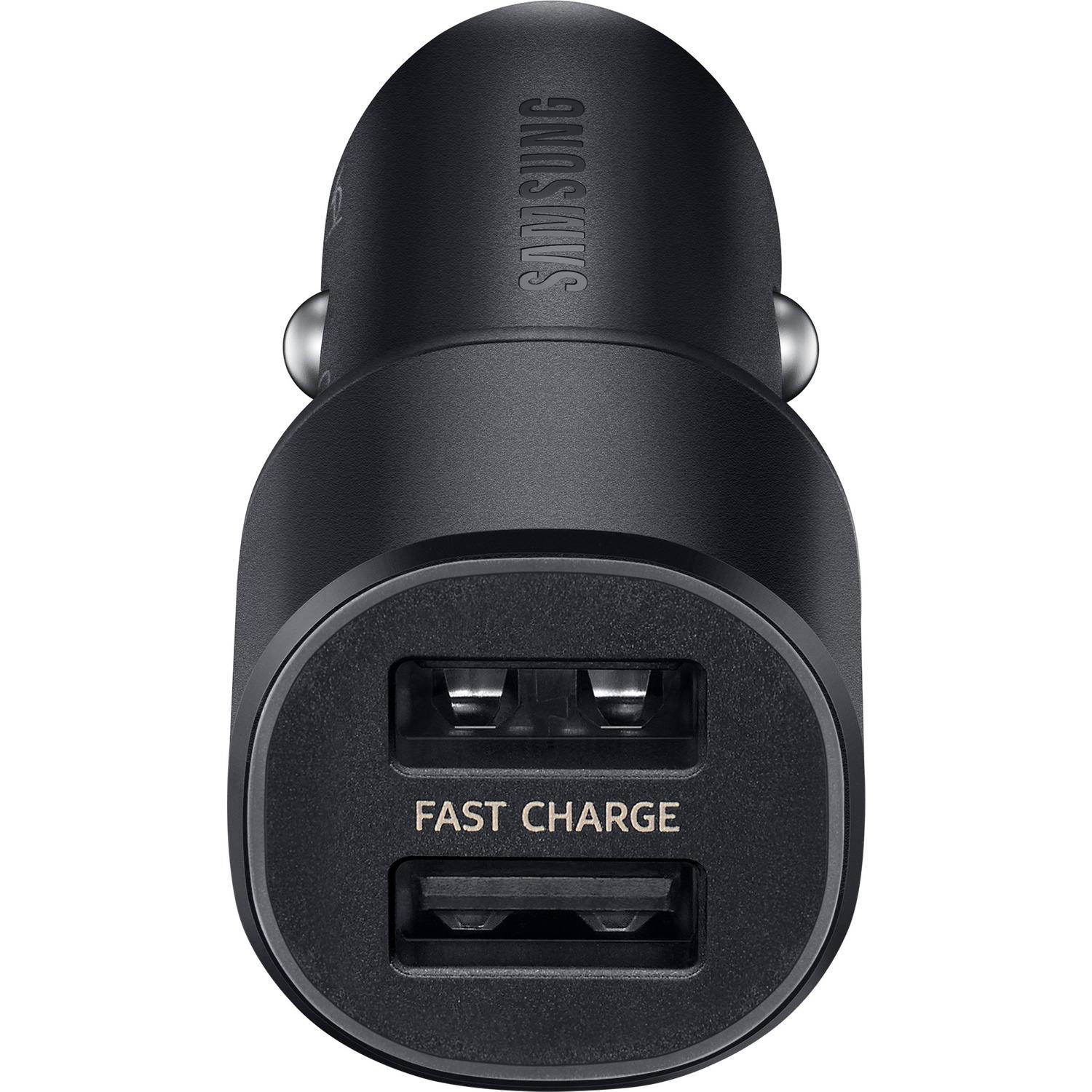 Dual Car Fast Charger 15W USB-C Schwarz