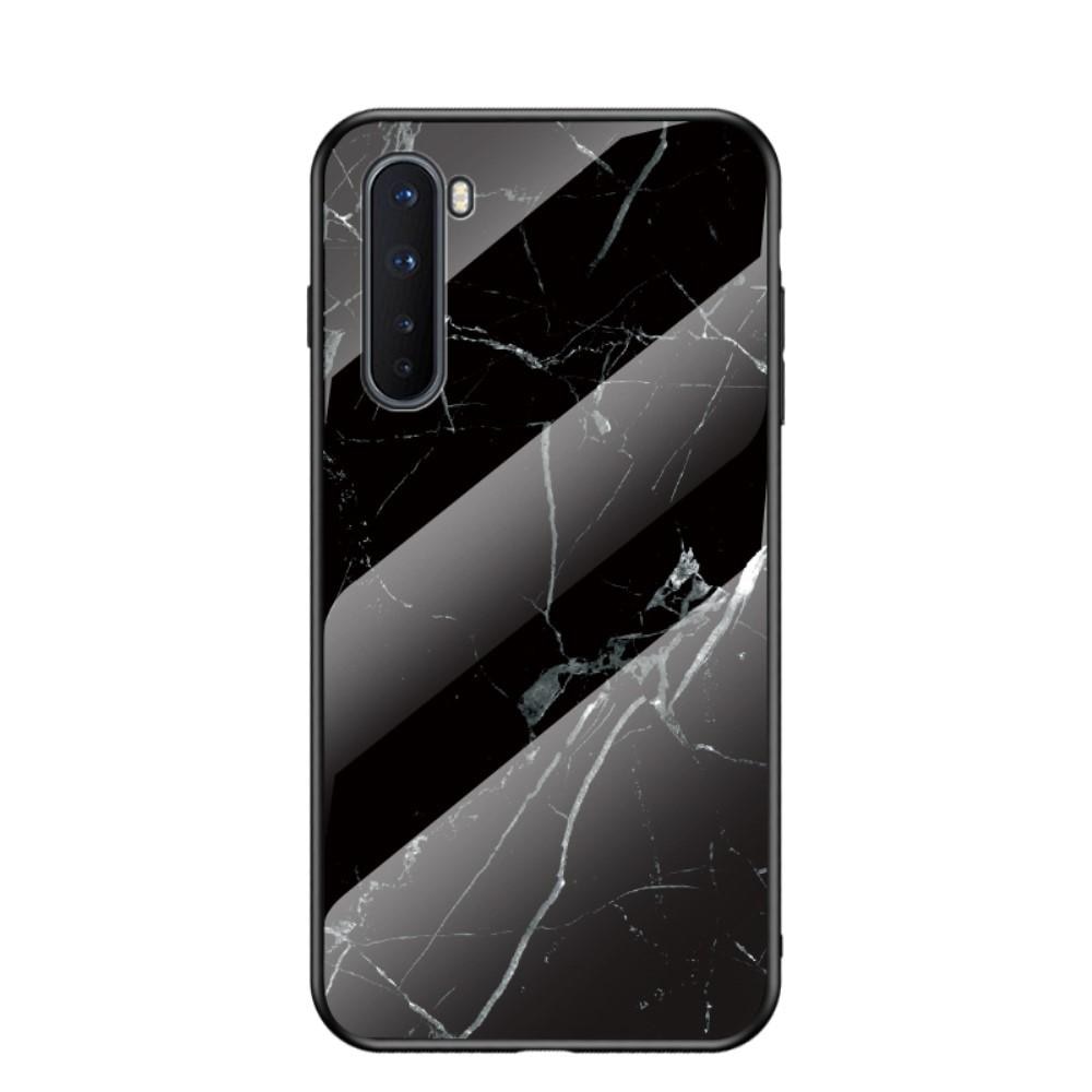 OnePlus Nord Hülle aus gehärtetem Glas Black Marble
