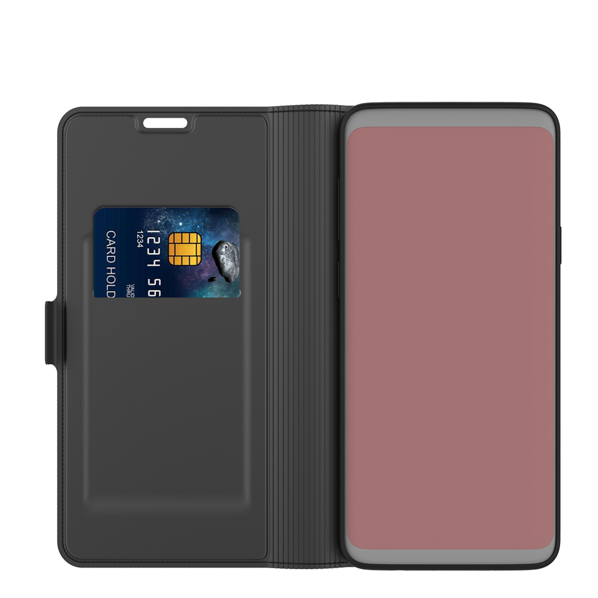 Slim Card Wallet iPhone 13 Pro Schwarz