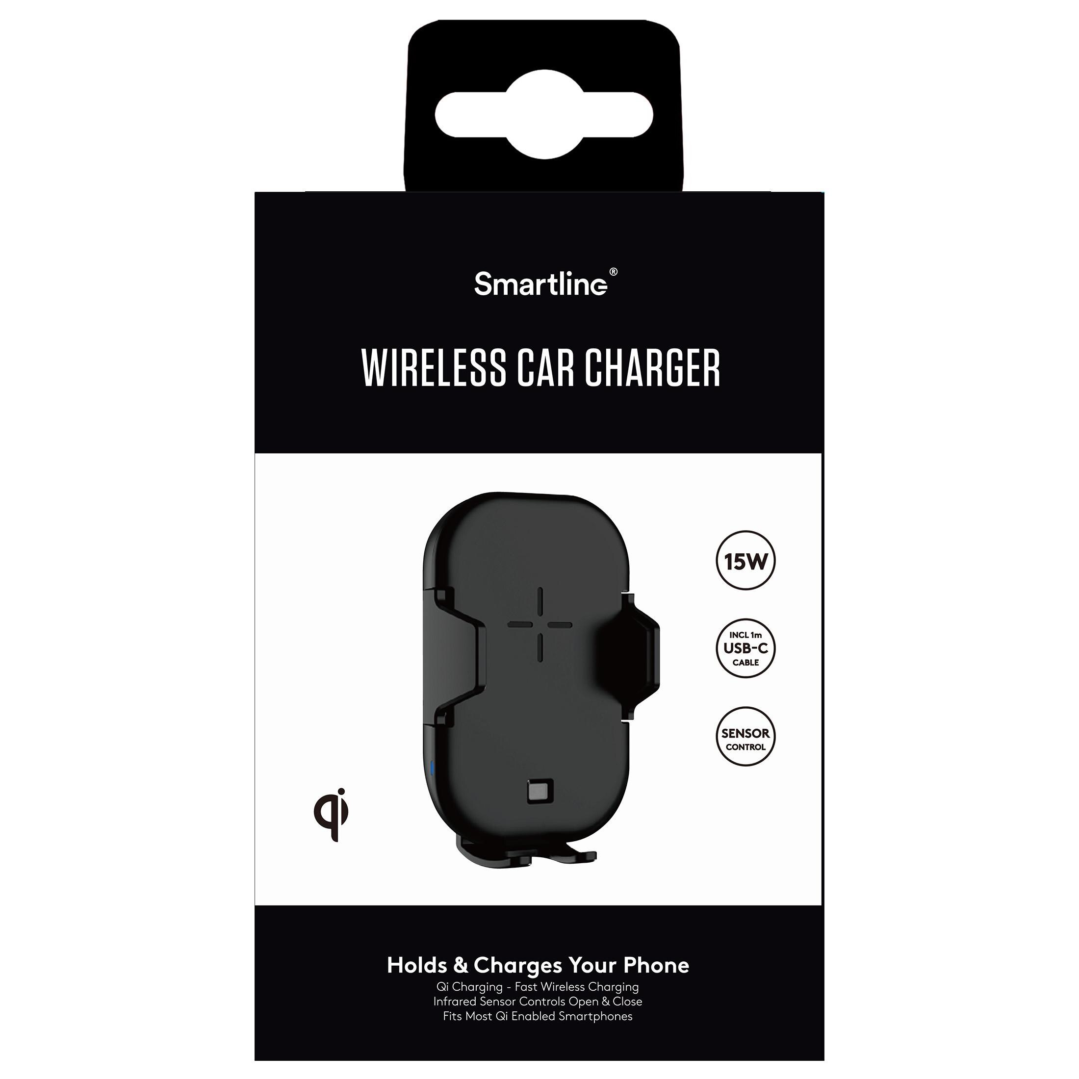 Auto-Ladegerät Qi Wireless 15W Schwarz