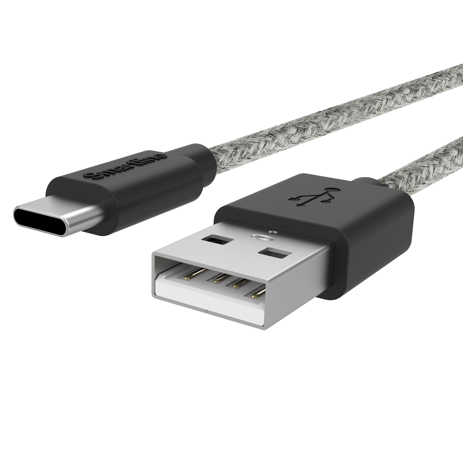 Fuzzy USB-kabel USB-C 2m USB-C Grau