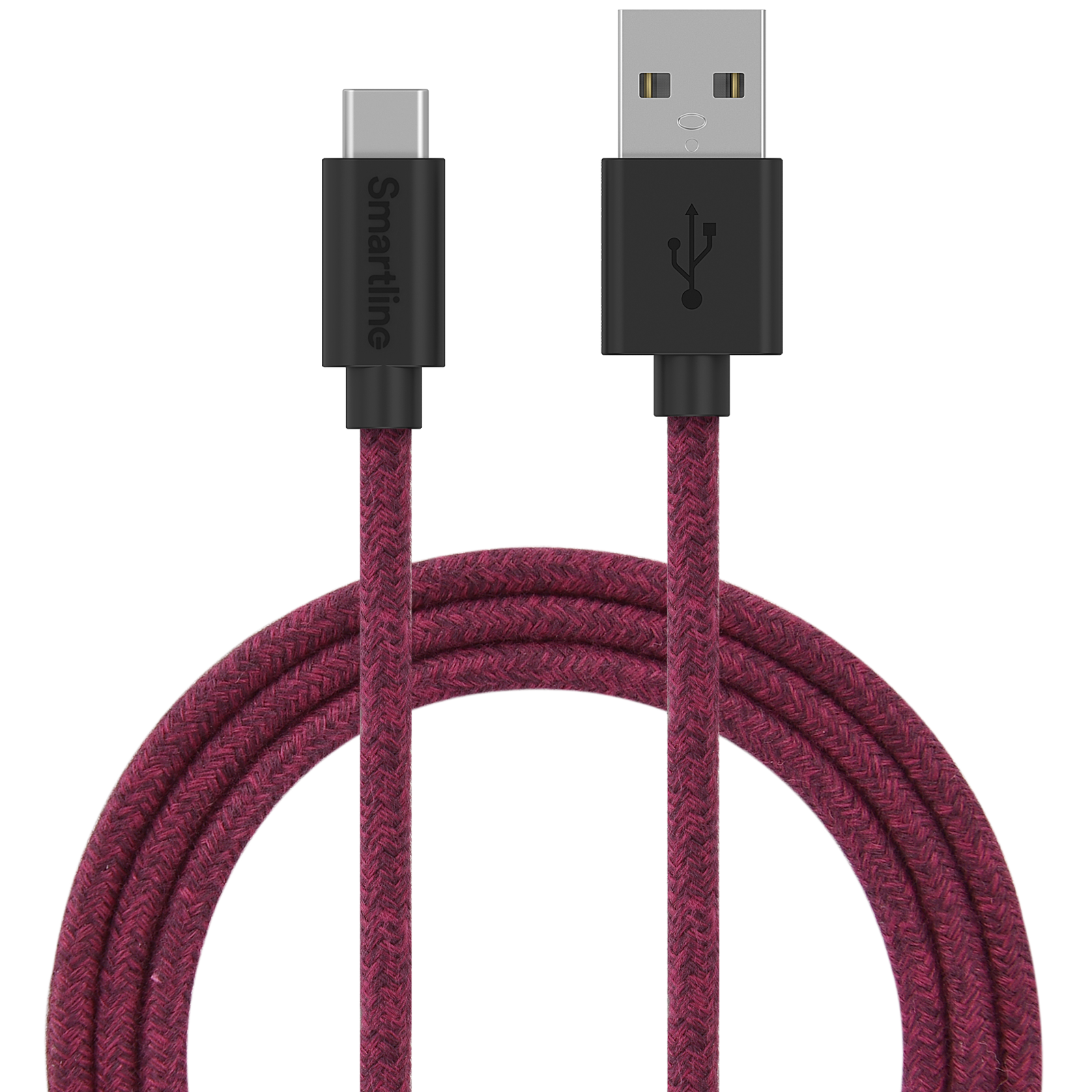 Fuzzy USB-kabel USB-C 2m USB-C Lila