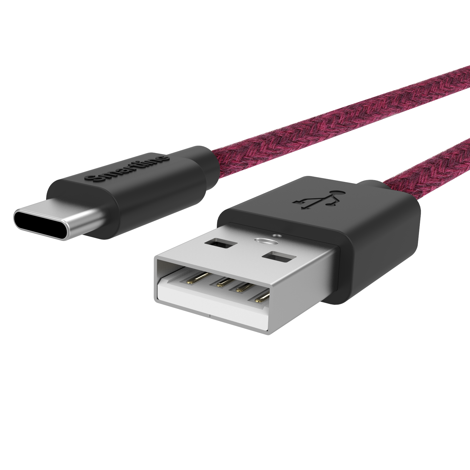 Fuzzy USB-kabel USB-C 2m USB-C Lila