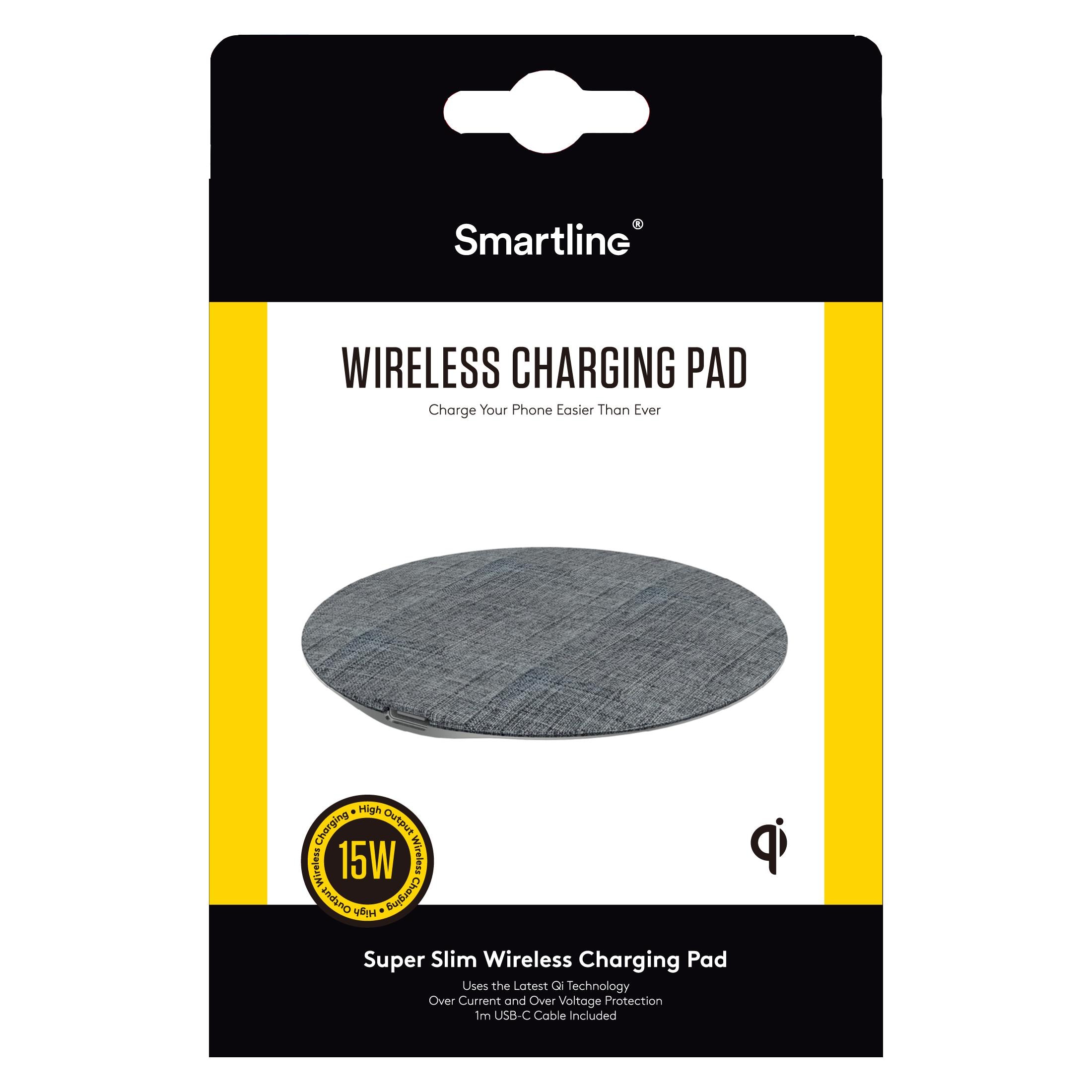 15W Wireless Qi Charger Grau