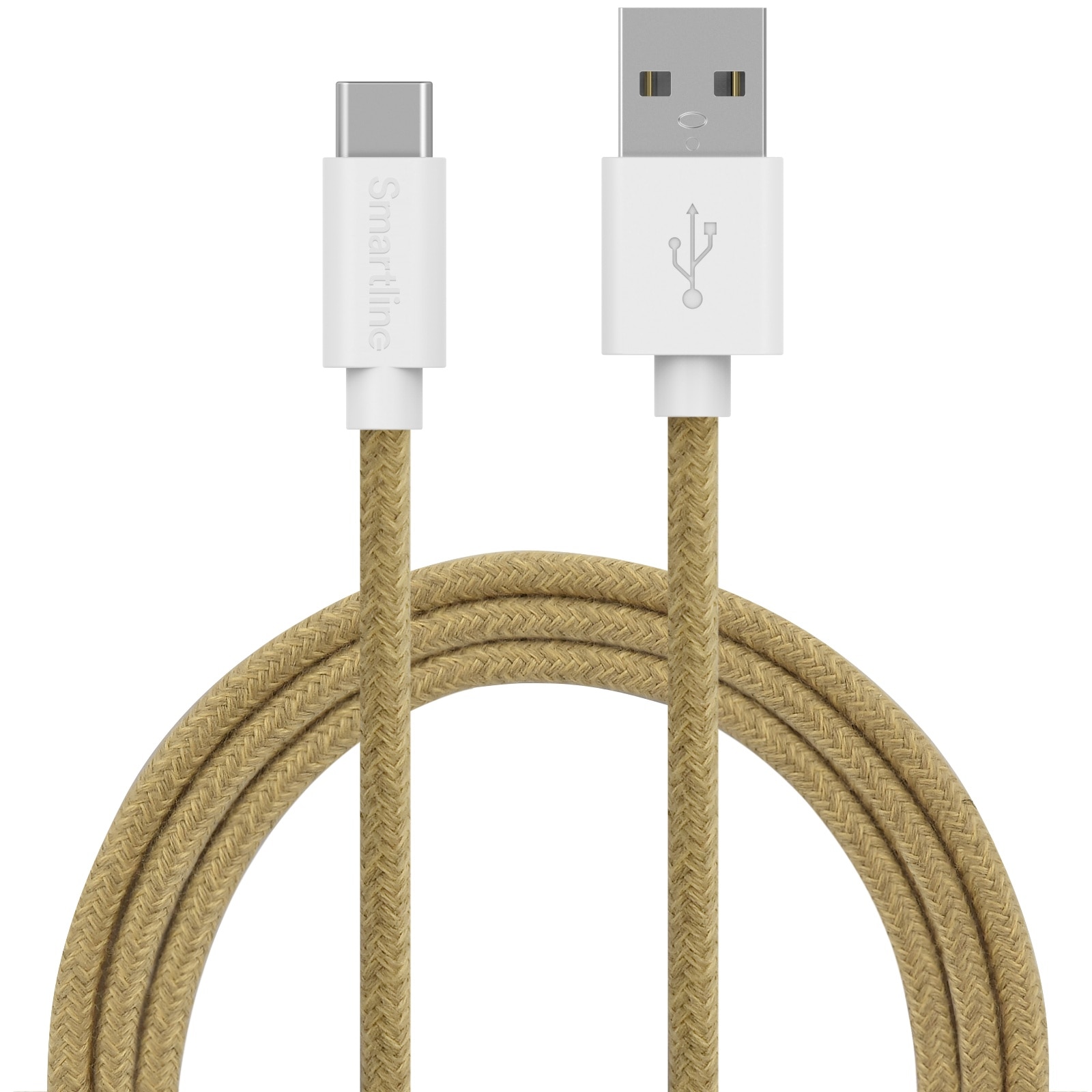 Fuzzy USB-kabel USB-C 2m Beige