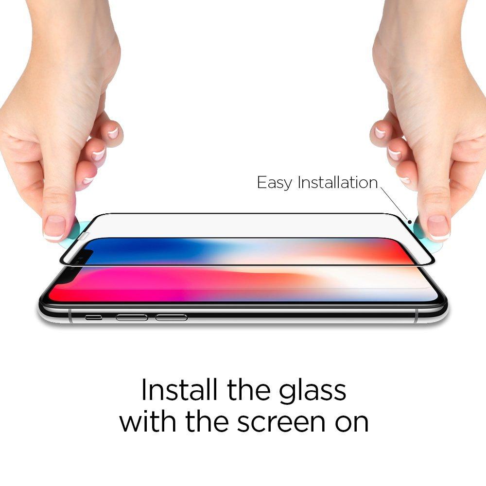 Screen Protector GLAS.tR SLIM HD iPhone X/XS Schwarz