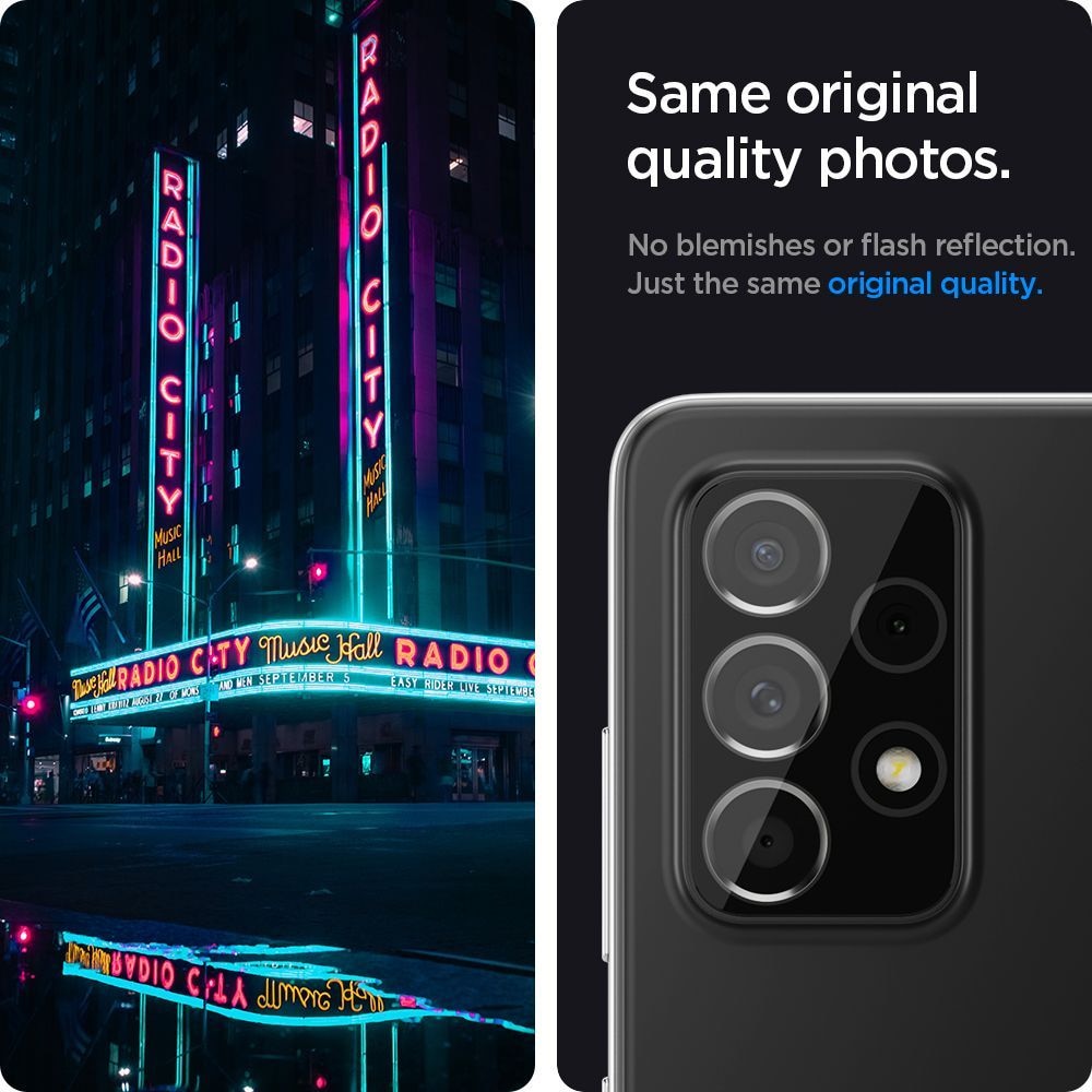 Optik Lens Protector Black (2 Stück) Samsung Galaxy A52 5G Schwarz