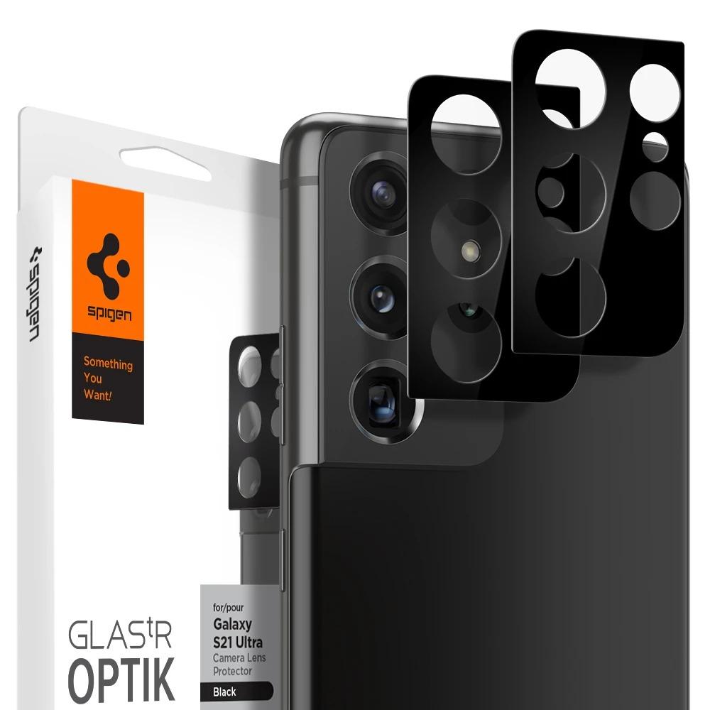 Ultra Optik Lens Protector Black (2 Stück) Samsung Galaxy S21 Ultra Schwarz