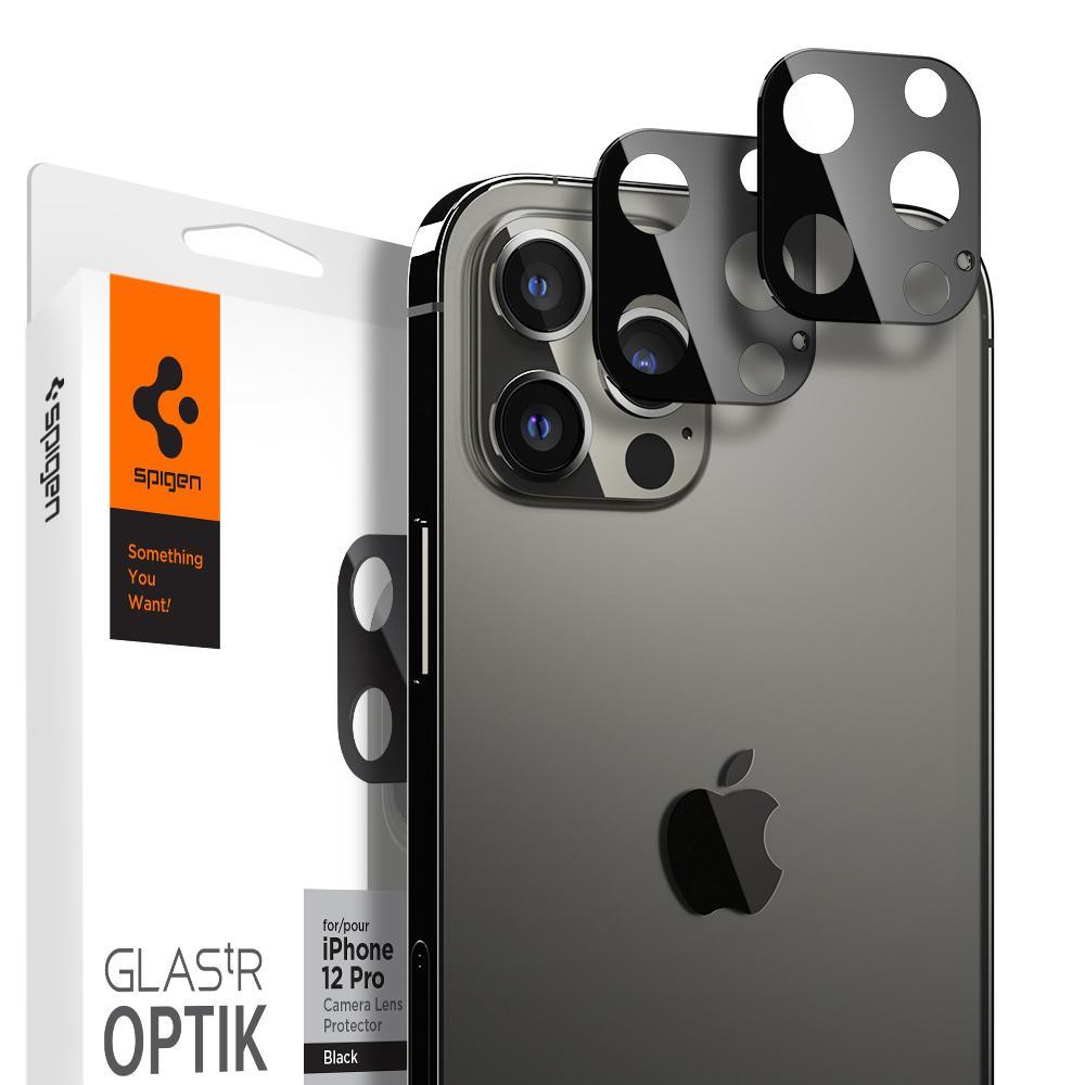 Optik Lens Protector Black (2 Stück) iPhone 12 Pro Schwarz
