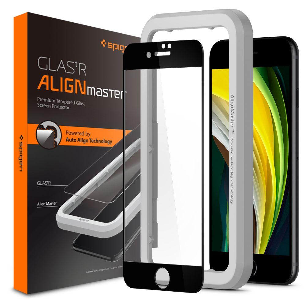 AlignMaster GLAS.tR Full Cover iPhone 7/8/SE Schwarz