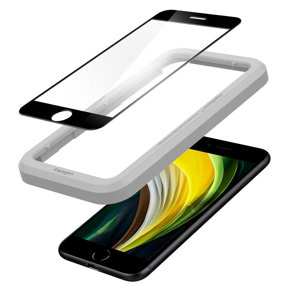 AlignMaster GLAS.tR Full Cover iPhone SE (2020) schwarz