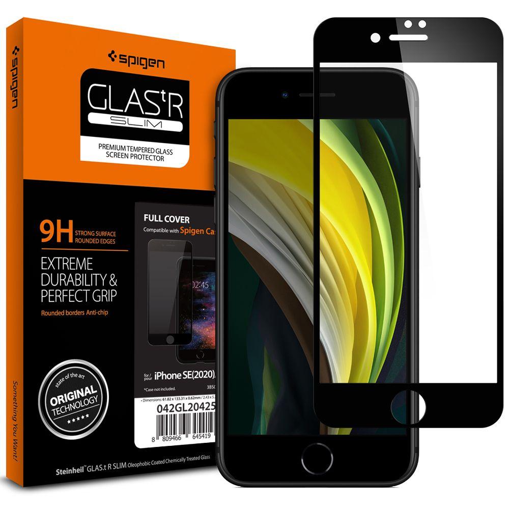 Screen Protector GLAS.tR SLIM HD iPhone SE (2020) schwarz