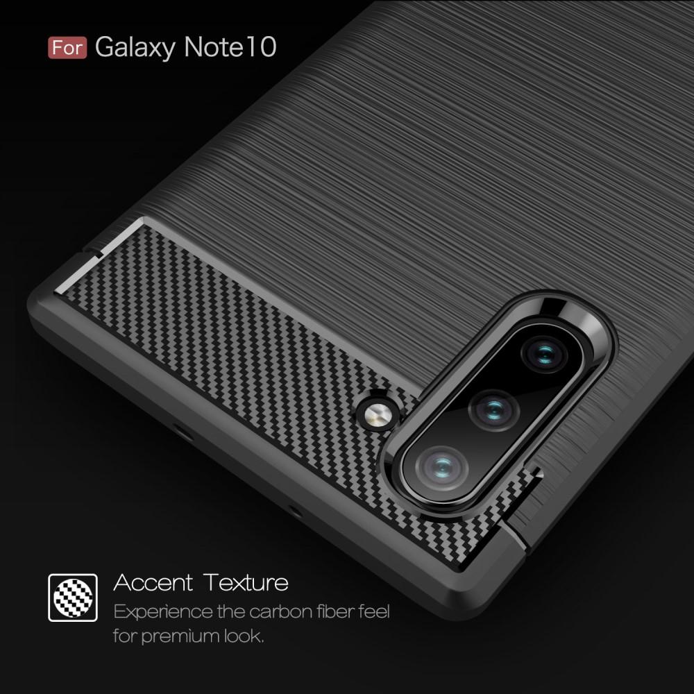 Samsung Galaxy Note 10 Hülle TPU Brushed Schwarz