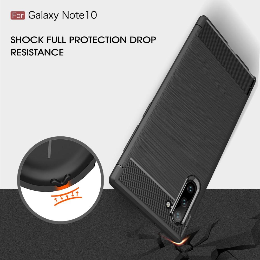 Samsung Galaxy Note 10 Hülle TPU Brushed Schwarz